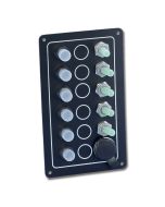 Pannello elettrico 5 interruttori e presa mm 192x102 IP64