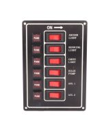 Pannello elettrico 6 interruttori a bascula mm 165x114