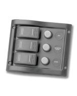 Pannello elettrico 3 interruttori Nero mm 130x110 IP56