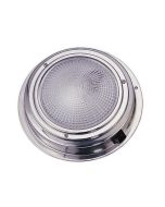 Plafoniera inox con interruttore 140 mm