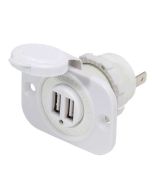 Presa USB doppia ad incasso Bianca