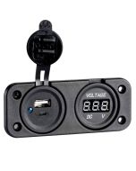 Presa USB e C con voltmetro display Led