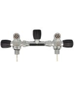 Rubinetteria per bibombola 15+15 litri M25 con separatore centrale