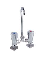 Rubinetto per lavello in ottone cromato snodato Doppio