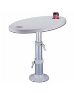 Tavolo per barca Ovale con base tritelescopica cm 77x51