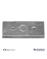 Piastra in zinco Anodo per Flaps mm 100x45x9h