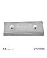 Piastra in zinco Anodo per Flaps mm 130x50x17h