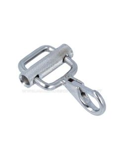 Moschettone inox con fibbia per nastro 25 mm