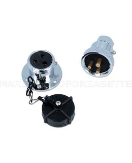 Presa con spina impermeabile 3 poli max 20 Amp. Ø 46mm