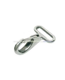 Moschettone inox con apertura per cinghie
