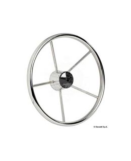 Volante barca timone inox a 5 razze cm 42