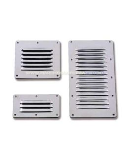 Griglia rettangolare di areazione in acciaio inox