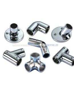 Raccordi in Acciaio Inox 316 per tubi Ø 25 mm per battagliole e Pulpiti 