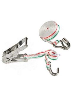 Cinghia di fissaggio per barca con cricco e ganci inox