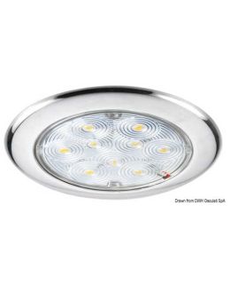 Plafoniera luce led senza incasso 12vdc inox lucido