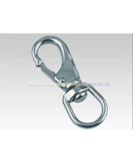 Moschettone in acciaio inox con girella 70mm