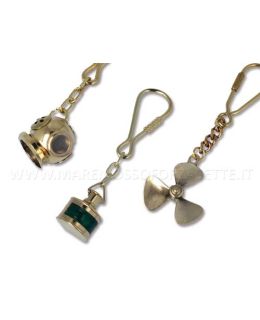 Portachiave a ciondolo in ottone