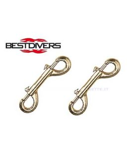 MOSCHETTONE DOPPIO IN BRONZO 120mm BLISTER 2 PEZZI