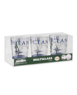 Bicchieri Multiglass Blue Ocean set 3 pezzi