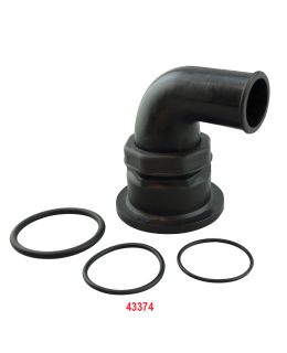 Bocchettone per serbatoio Ercole e Sogliola 90° per tubo Ø 38 mm