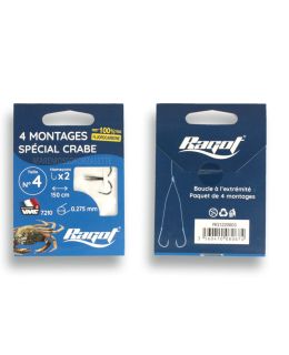 Calamento Ragot due ami per Granchi amo 2 cm 150 Ø 0,30mm 4pz