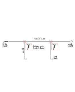 Montatura calamento 2 ami surf e bolentino barca