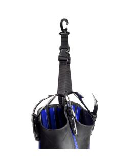 Clip doppia porta pinne con moschettone