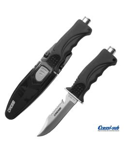 Coltello Cressi Sub Skorpion per la subacquea completo con fodero