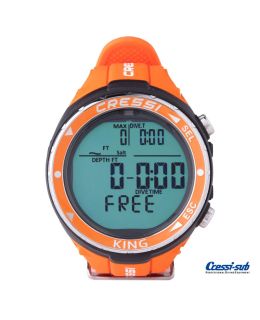 Orologio Cressi Sub King Arancio computer per Apnea
