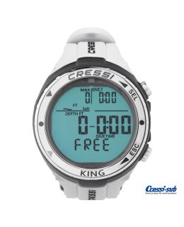 Orologio Cressi Sub King Bianco computer per Apnea