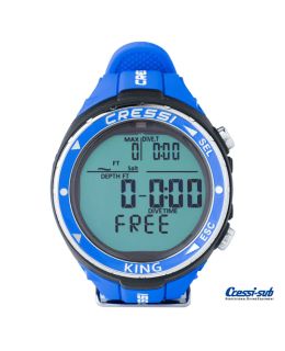 Orologio Cressi Sub King Blu computer per Apnea