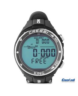Orologio Cressi Sub King Nero computer per Apnea