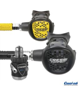 Erogatore Cressi Sub MC9 XS Compact Nero DIN 300 con Octopus