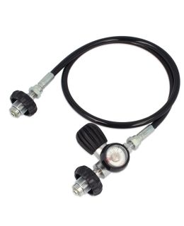 Frusta di travaso per Bombole Sub DIN 300 Bar con manometro