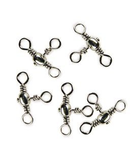 Girella a tre vie nichelate per la pesca