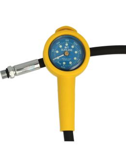 Manometro subacqueo Sunline Vale DOT Ø 50mm Giallo-Blu 400bar