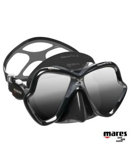 Maschera Mares X-Vision ultra Liquidskin nera lenti argento