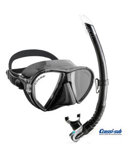 Maschera Cressi Sub Ocean Black con aeratore Gamma con valvola
