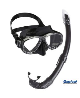 Maschera Cressi Sub Perla Nera in silicone con boccaglio