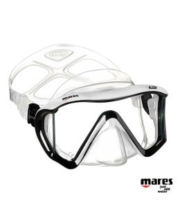 Maschera sub Mares I3 in Liquidskin Trasparente / White