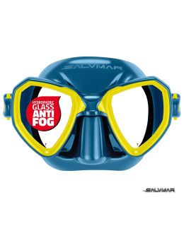 Maschera Salvimar Morpheus Anti Fog colore Petrol-Giallo