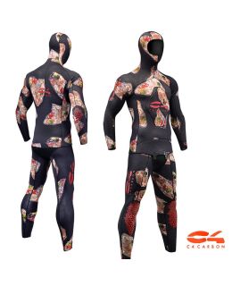 Muta Mimetica C4 Carbon Rock neoprene 3 mm in spaccato