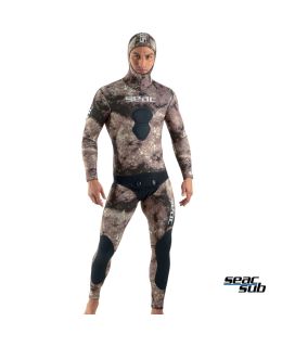 Muta Mimetica Seac Sub Gannet Brown neoprene 3 mm in spaccato