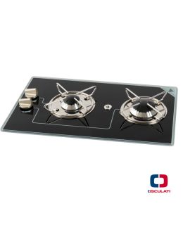 Piano cottura 2 Fuochi cm 50x30 con fermapentole