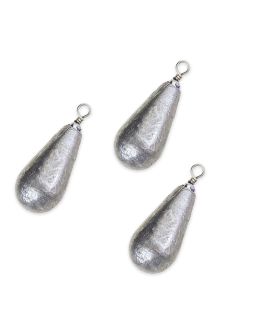 Piombo da pesca a pera con girella blister 3 pezzi