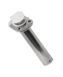 Portacanna incasso inox con tappo Bianco