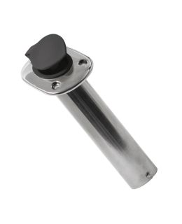 Portacanna incasso inox con tappo Nero