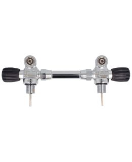 Rubinetteria per bibombola 10+10 litri M25x2