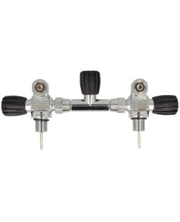 Rubinetteria per bibombola 10+10 litri M25 con separatore centrale