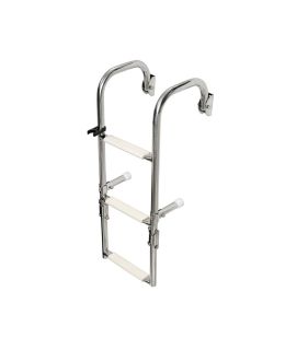 Scaletta Barca Inox 3 Gradini Pieghevole Arcuata 670 cm